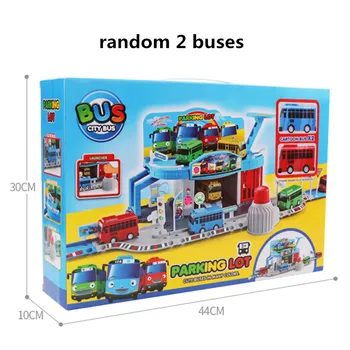 Coreea Desene animate Tayo Autobuz Set Asamblat Masina Runway Model de Stație de Autobuz Parcare cu 2 Tayo Mic Autobuze Copii Jucărie Cadou