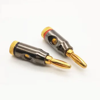 20buc 4mm Banana Plug placat cu Aur de Spirală de Tip Șurub Difuzor Stereo Audio de Cupru Adaptor Terminal Electronic Conector