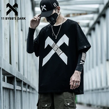11 BYBB E ÎNTUNERIC Hip Hop Scrisoarea Imprimate Tricou Barbati Tactice Supradimensionate Liber Tricouri de Vară 2020 Streetwear Harajuku Maneci Scurte