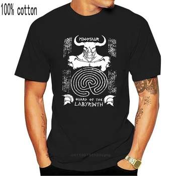 Bărbați Noutate Elegant T-shirt Minotaur Garda de Labirint Tricouri Mitologia greacă Bumbac , O-Neck Tee de Imprimare