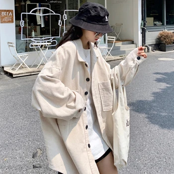 De bază Jachete Femei Retro Chic Supradimensionate Harajuku Trendy Toamna Doamnelor Streetwear Toate-meci Pieptul Singur Ins Adolescenti Uza Haina