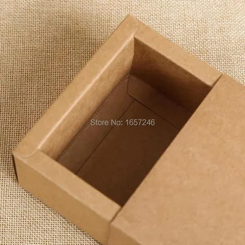 Dimensiune interioară:16*10.2*5.5 cm Mare kraft maro sertar cutii, simplu kraft maro de ambalare cadou cutii de carton 50pcs Gratuit DHL
