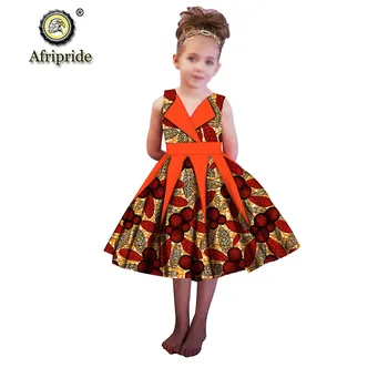 Africa de Îmbrăcăminte pentru Copii pentru Copii African Girl Rochii Ceara Dashiki Ankara Copii Print Rochie Mini Rochie Camasa AFRIPRIDE S1940016