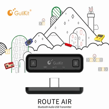 GuliKit NS07 USB C Traseul de Aer fără Fir Bluetooth Audio Adapter sau de Tip C Transmițător pentru Nintendo Întrerupătorul Lite PC, PS4