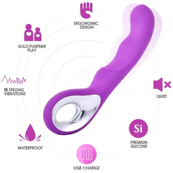 Multi-viteza G-Spot Vibrator, incarcare USB-Puternic vibrator Vibrator Pentru Femei Silicon Masturbari Masaj Sex Produsele