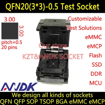 QFN20(3x3)-0.5 Socket Scoică QFN20 Socket MLF20 Socket MLP20 Soclu,IC550-0204-008-G, Allsocket