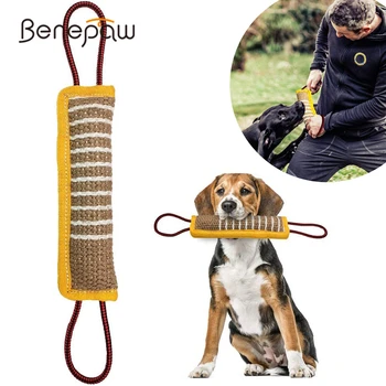 Benepaw Durabil Câine Câine Jucărie 2 Mânere Puternice Interactive Jucarii Pentru Animale De Companie Mici Pentru Câini De Talie Mare De Iută Musca Perna Catelus De Formare A Juca Jocul