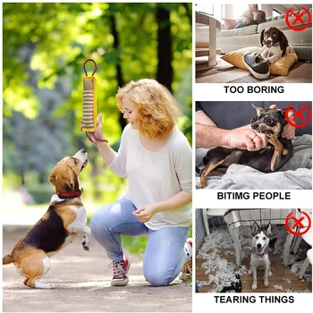 Benepaw Durabil Câine Câine Jucărie 2 Mânere Puternice Interactive Jucarii Pentru Animale De Companie Mici Pentru Câini De Talie Mare De Iută Musca Perna Catelus De Formare A Juca Jocul
