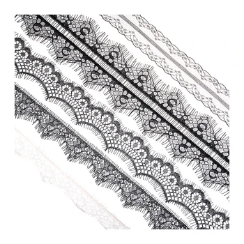 Cusack 3 curte 6.5 cm 3 cm Negru Dantelă Tăiați Panglica pentru Rochie de Confecții Textile Acasă Tunderea de Dantelă Tesatura de Cusut Brodata 5 Model