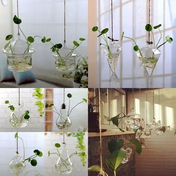 2020 Acasă Plantat Sticlă Clară Flori Plante Stea Agățat Vaza Mingea Terariu Container Pentru Gradina Si Decor Acasă