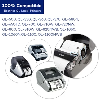 102mm*30.48 m Alb DK22243 Compatibil Continuă Hârtie Termică DK-22243 DK 22243 Compatibil pentru Brother QL Imprimantă de Etichete QL-500