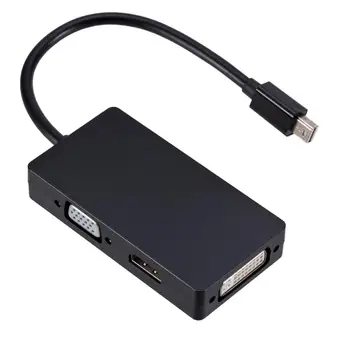 Grwibeou 3 in 1 Mini DisplayPort DP la HDMI/DVI/VGA, Display Port Cablu Adaptor pentru Cablu Convertor Pentru Apple MacBook Air Pro MDP