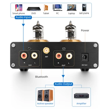 AIYIMA Bluetooth 5.0 HiFi 6J1 Vid Tub Preamplificator Amplificator Stereo Preamplificator Cu Bas Treble Control Pentru Acasă Sunet Teatru