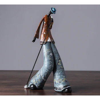 Creative Rășină Trupa De Rock Figurine Retro Instrument Muzical Muzician Statuie Decor Acasă Saxofon, Chitara Cantareata Sculptura