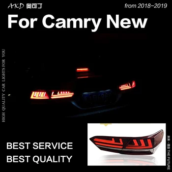 AKD Brand Nou Lampa spate pentru Toyota Camry stopuri 2018 Camry XSE spate cu LED-uri Lampa de Upgrade la LS400 Design cu LED-uri de Semnal Dinamic