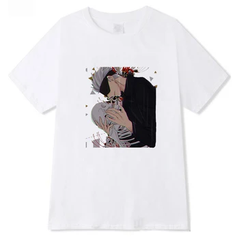 Tricouri Largi Streetwear Harajuku Jujutsu Kaisen de Imprimare de Vară de Moda de sex Feminin Maneca Scurta Casual Femei Negru Tees