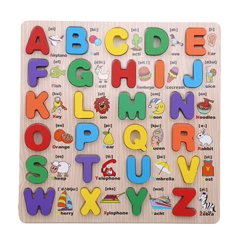 Copii Copii Alfabetul De Învățământ Cunoaștere Pronunția Vraja Ajutoare De Învățare Jucărie Din Lemn Alfabet Litere Limba Engleză Jigsaw Puzzle