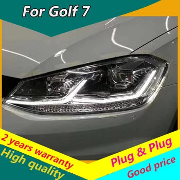 Styling auto Lampă de Cap pentru VW GOLF 7 MK7 Upgrade la MK7.5 Design Golf 7.5 Faruri Faruri LED DRL Bi-Xenon Obiectiv Dublu U