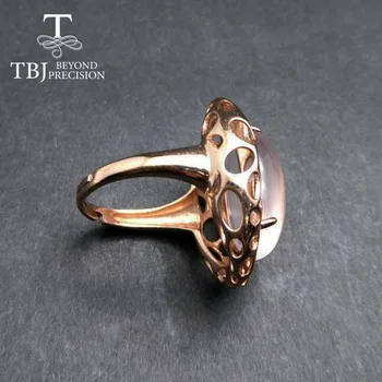 TBJ,2017 Nou stil de Inel cu dimensiuni mari, ovale tăiat 13*18 16ct rose cuarț inel din aur roz culoare pentru doamna în partid cu cutie de cadou