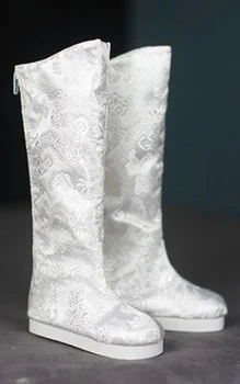 BJD papusa cu stil antic haine papusa cu brocart antic cizme moire dragon model de cizme negre și albe papusa accesorii
