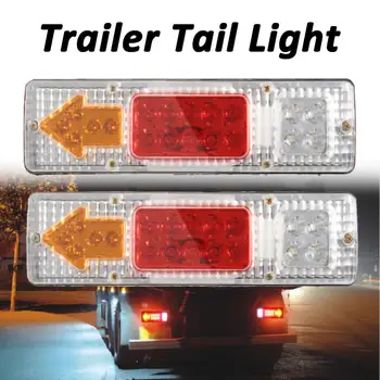 2 buc 12V 19 LED-uri Auto Camion Remorcă Coada Opri Lumina Reverse Turn Săgeată Indicatoare Lampă Camion Semnal de Cotitură Lampa