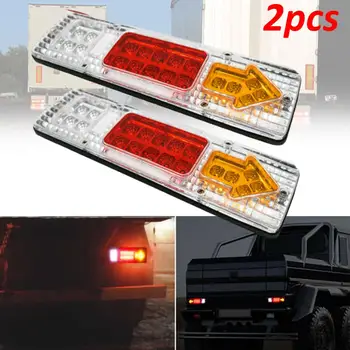2 buc 12V 19 LED-uri Auto Camion Remorcă Coada Opri Lumina Reverse Turn Săgeată Indicatoare Lampă Camion Semnal de Cotitură Lampa