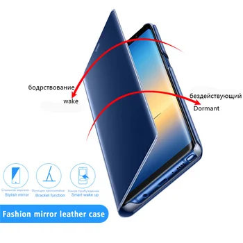 Realme X7 7 Pro Smart Mirror Caz Flip Pentru OPPO A53 A5 A9 2020 A91 A31 A52 Realme 6 5i 6i 7i X50 C15 C12 C11 C17 Caz Clar de Vedere