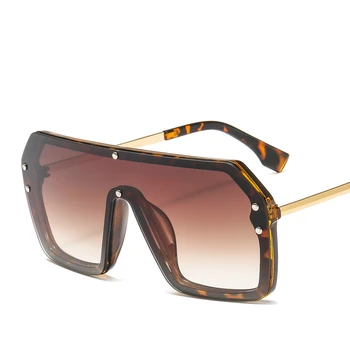 Moda ochelari de Soare Femei Vintage Cadru Metalic Supradimensionat Pătrat Ochelari de Soare de Designer de Lux UV400 ochelari de soare Femei Bărbați