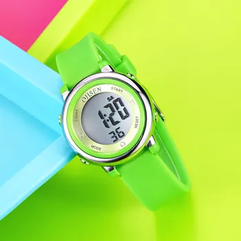 2020 brand OHSEN digital LCD copii fete de moda ceas de mână drăguț roz, curea din Cauciuc rezistent la apa 50M Copil ceasuri de alarmă, ceasuri de mână