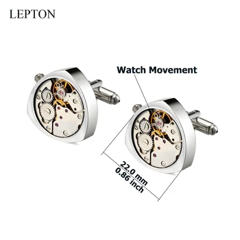 Fierbinte Mișcare Ceas Butoni pentru imobile Mens Nunta Mirele Steampunk Gear Mecanism de Ceas butoni pentru Barbati Relojes gemelos
