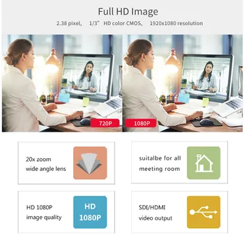 [UE Stoc] GRATUIT FISCAL Tenveo VHD20N/VHD203U 20x PTZ Conferință de Fotografiat USB HDMI SDI 3 placa videao Ieșiri pentru Tele-Educație Medicală