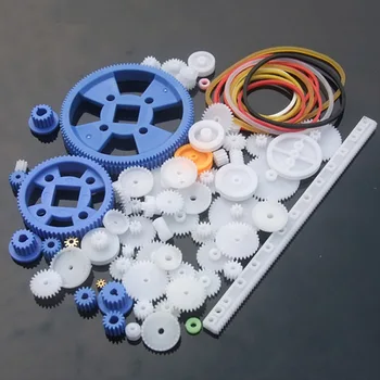 80buc/set din Plastic de Viteze cutie de Viteze Kit cu Motor de Angrenaj Ax Principal Unelte de Viermi de Cupru Dinti Arbore de Maneca pentru RC Model de Masina DIY Robot