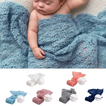 Nou-născut recuzită fotografie folie de accesorii foto prop pătură studio înfășa copilul moale întinde împachetări pentru nou-născuți Folie