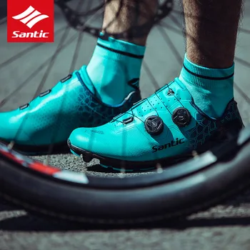 Santic 2020 Biciclete MTB de Ciclism Pantofi din Fibra de Carbon ultrausor antiderapante rezistente la Uzură Auto-Blocare sport în aer liber, Biciclete Pantofi