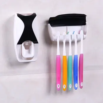 2020 1buc Creativ Automat Leneș Pasta de dinti Dozatorul de Pasta de dinti de Plastic Storcator de 5 Titularul Periuta de dinti pentru Accesorii de Baie