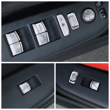 Ușa De La Mașină Cotiera Lift De Sticlă Butonul Autocolant Aliaj De Aluminiu Paiete Decor Pentru Honda Civic 2019 2018 2017 2016 Accesorii