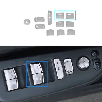 Ușa De La Mașină Cotiera Lift De Sticlă Butonul Autocolant Aliaj De Aluminiu Paiete Decor Pentru Honda Civic 2019 2018 2017 2016 Accesorii