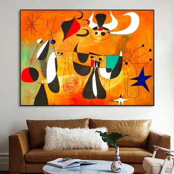 Joan Miro Faimoasa Epocă Abstract Suprarealism Pictură În Ulei Reproducere De Poster Și Printuri De Arta De Perete Poza Pentru Living Decorul Camerei