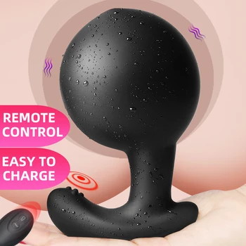 Gonflabile Anal Plug Imens Buttplug Vibrator Anal pentru Vagin Jucărie Sexuală Masturbator Intim Bunuri Anal Gay Prostata Vibrator