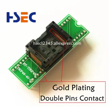 Placare cu aur de Dublu de contact Origina noi TSOP48 să DIP48 adaptor TSOP48 soclu pentru RT809F RT809H & XELTEK USB Programator
