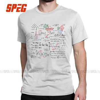 Bărbați T-Shirt Formule de Matematica Numere de Agrement din Bumbac Tricouri Maneca Scurta Matematică de Măsurare Tricou Crewneck Topuri 4XL 5XL 6XL