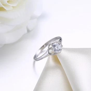 INALIS argint 925 feminin romantic cristal de diamant inele aniversare de nunta inele bijuterii femei pentru femei pentru o fată