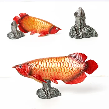 Realist Aligator gar,Silver Arowana,pește dragon Animale Ocean Fish Model Joaca set pentru Decorarea Acasă Decorare elemente de Recuzită jucarii