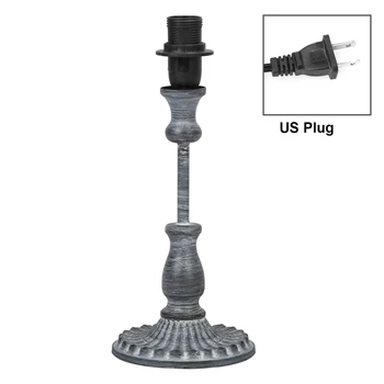 OYGROUP Lampă de Masă Cu E14 Bază de Fier, Mini Gri Inchis Lampa de Birou Alături de Sufragerie de Acasă Decorare a CONDUS Retry Stil
