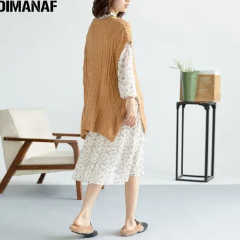 DIMANAF 2019 Plus Dimensiune Pulover Femei fără Mâneci Tricotat Vesta Batwing de Iarnă, Pulovere de Bumbac Topuri Largi de Mari Dimensiuni de Îmbrăcăminte exterioară