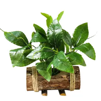 1 buc Realiste Faux Ghivece cu Plante Decorative Lemn Realist Creative Fals Plante Artificiale Plante Fotografie elemente de Recuzită, Decor Acasă