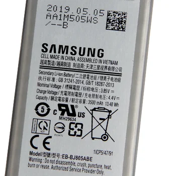 Original Samsung Acumulator EB-BJ805ABE Pentru Samsung Galaxy A6 Plus A6+ A605 J6+ J805 Baterie de 3500mAh