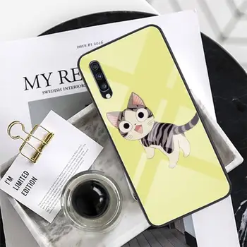 Anime Cat de Dulce Sticlă Telefon Caz Coque Fundas pentru Xiaomi Redmi Nota 7 5 4 6 6A Mi 8SE 8 6 Lite se Amestecă 2 2 Nota 3 Acopere