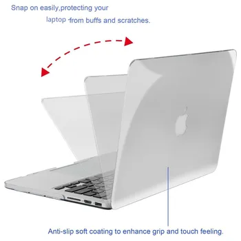 2017 Cristal Mat Laptop Caz Acoperire pentru Macbook Pro 13 Atingeți Bara de Caz Retina 15 A1708 A1706 A1707 pentru Macbook Air 13 12 11 Caz