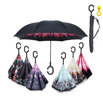 Reverse Om Umbrela Inversata de Așteptat Umbrele C Ocupe de Vânt Femei Soare și Ploaie Anti UV nord Paraguas Parapluie
